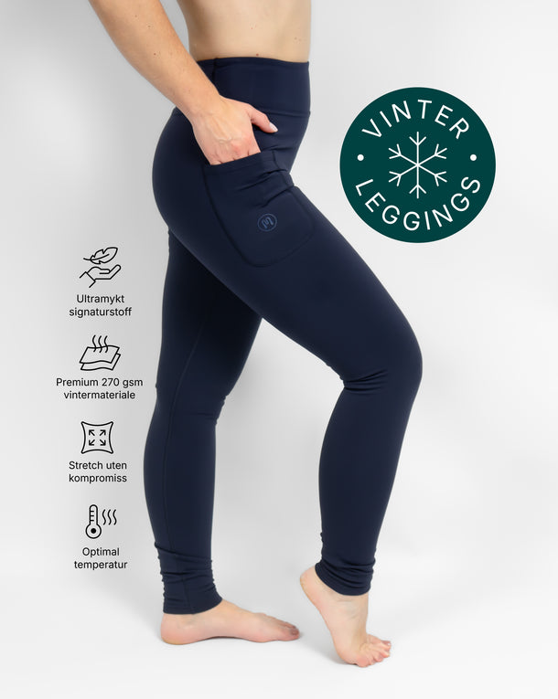 Aya Deep Blue Winter Leggings