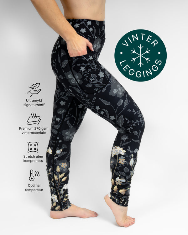 Aya Elegant Floral Winter Leggings