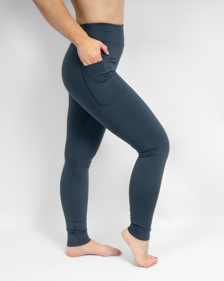 Aya Dusty Blue Winter Leggings