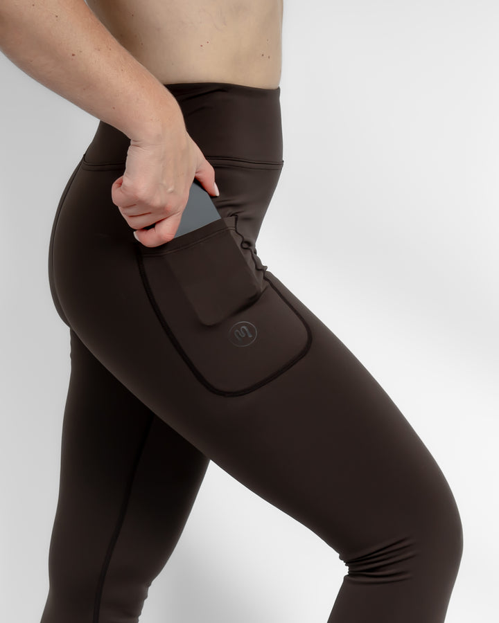 Aya Mocha Brown Winter Leggings