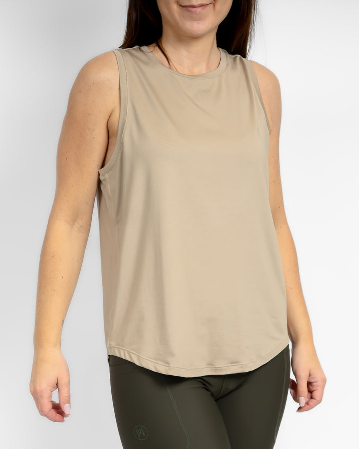 Lea Beige Sports Top