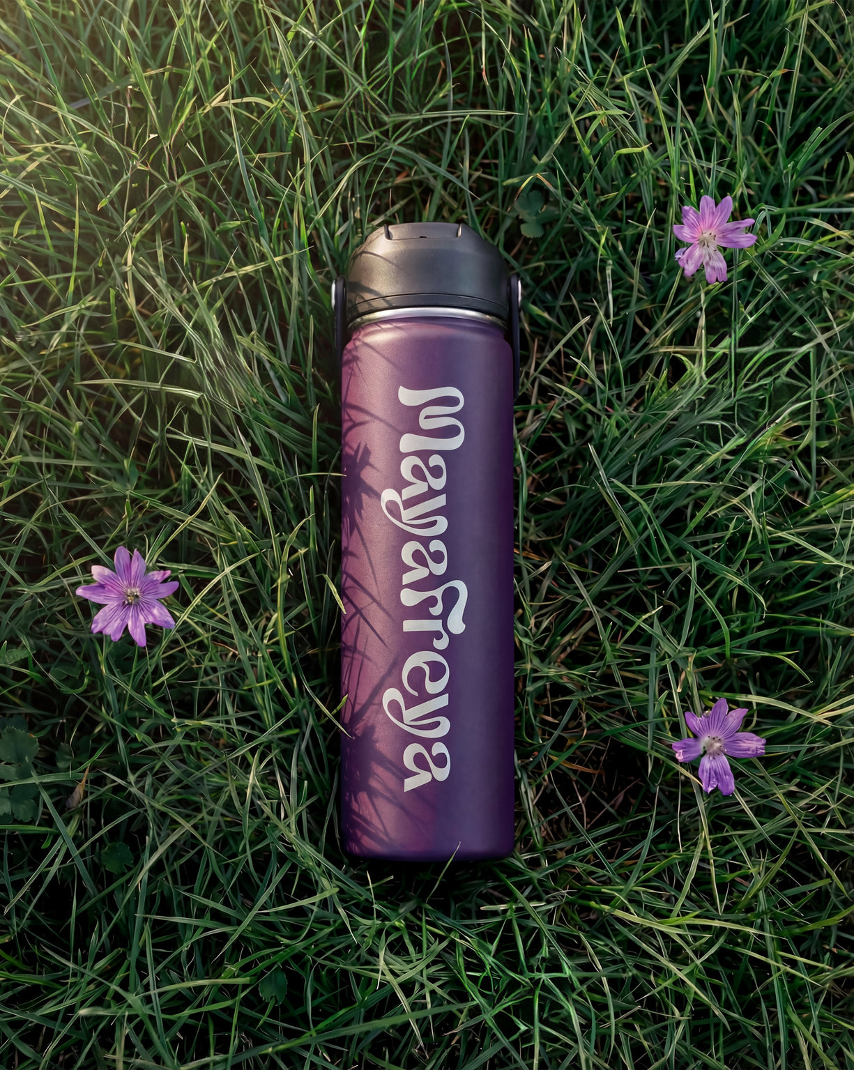 Luna Deep Plum Water Bottle 650ml