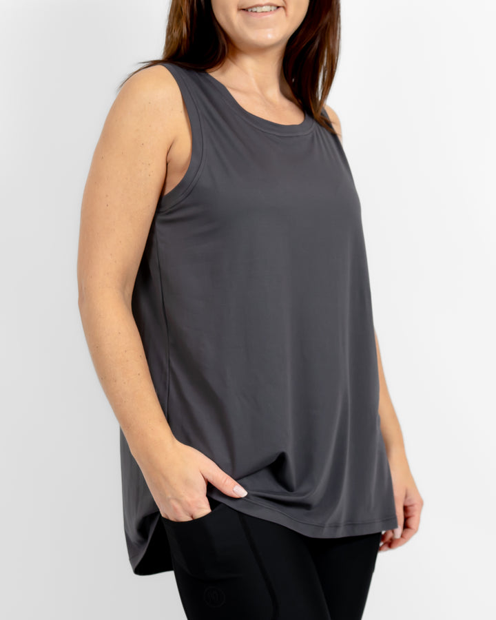 Mira Relaxed Deep Grey Top