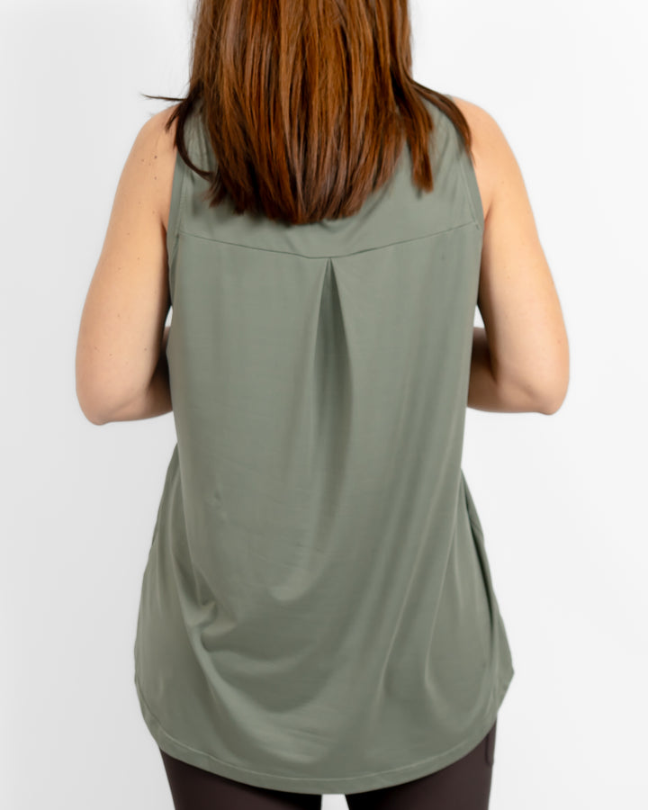 Mira Relaxed Dusty Green Top