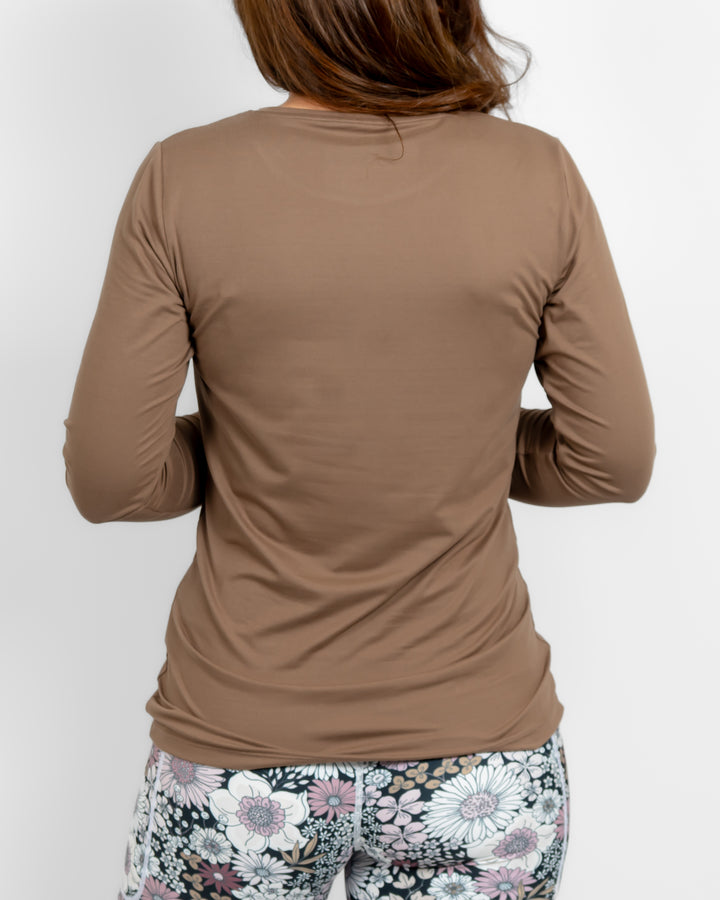 Mira Fitted Latte Long-Sleeve