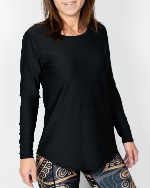 Vigga Fitted Black Long-Sleeve