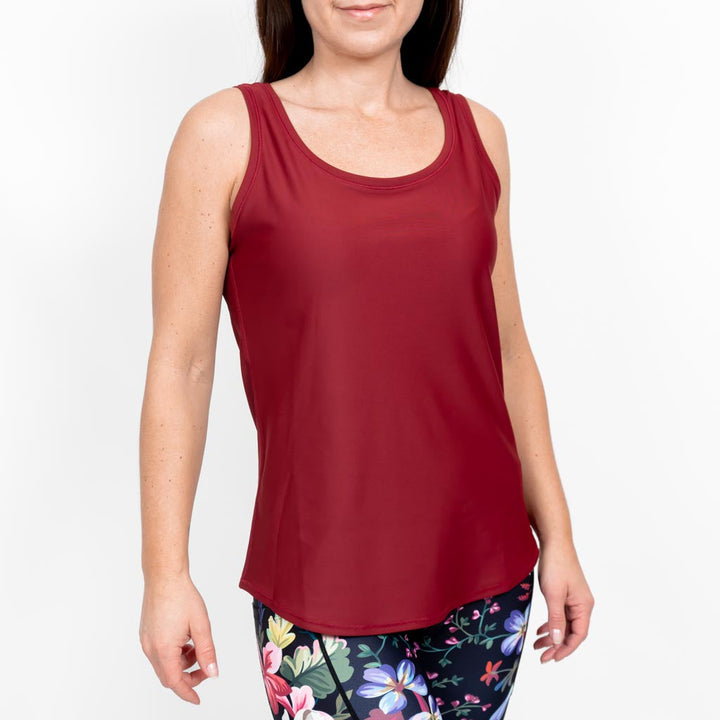 Vigga Fitted Bordeaux Top