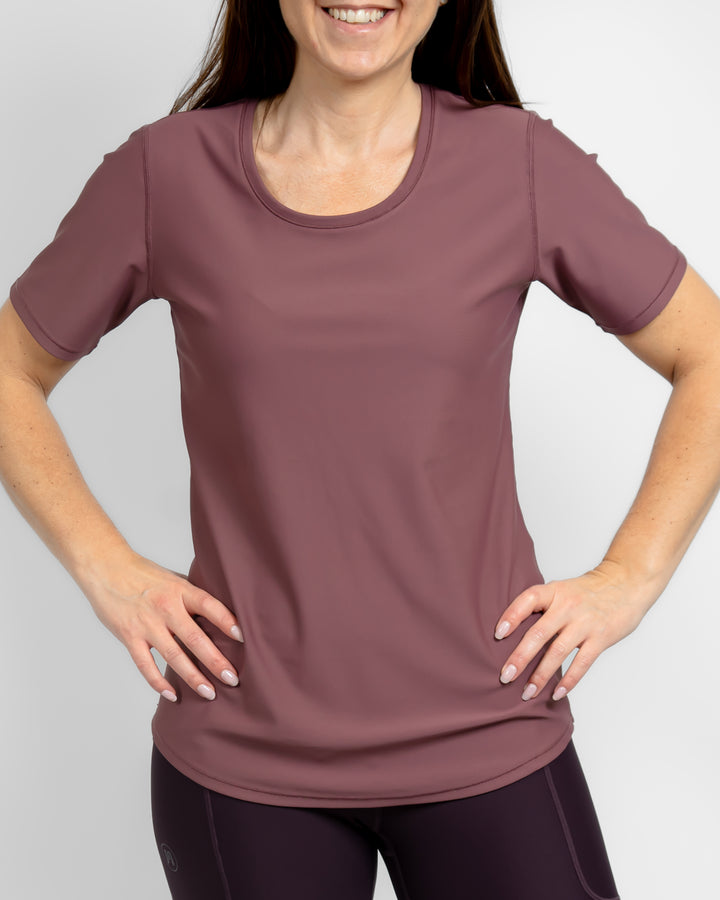 Vigga Fitted Dusty Rose T-Shirt