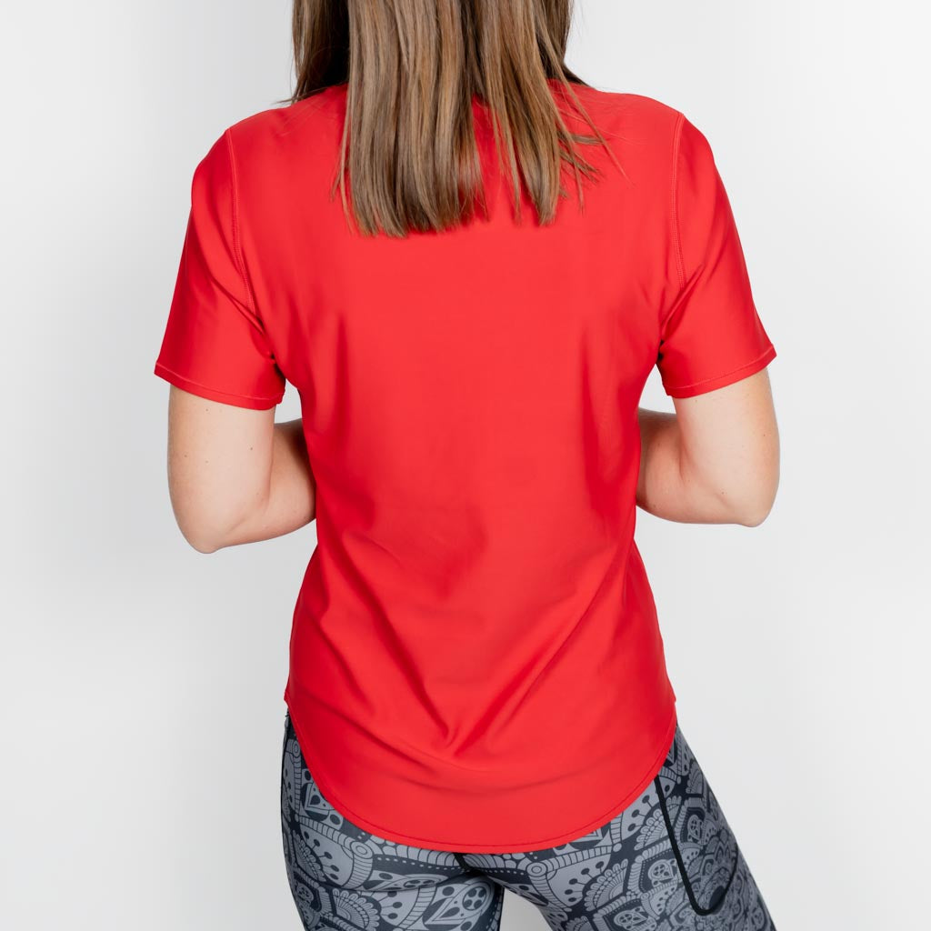 Vigga Fitted Maroon T-Shirt