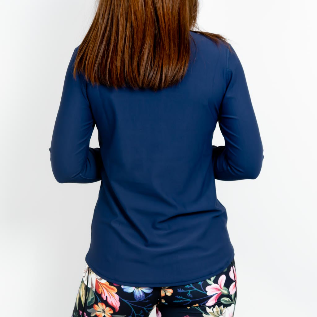 Vigga Fitted Navy Long-Sleeve