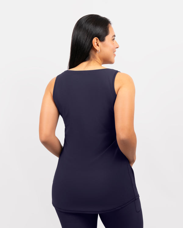 Vigga Fitted Deep Blue Top - Extra Length