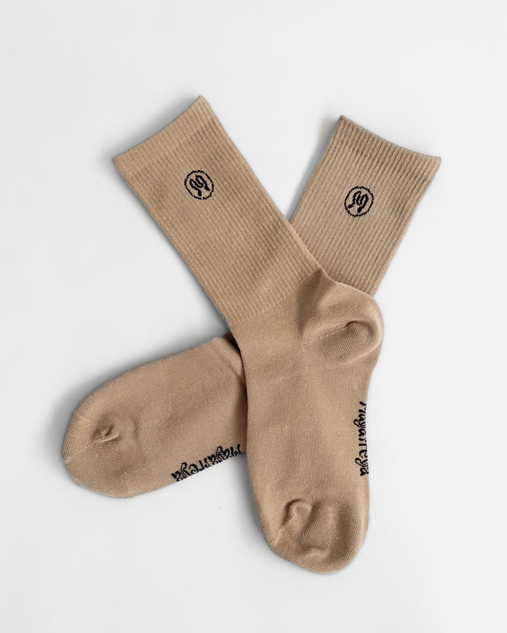 3-Pakk - Zoe Beige Socks