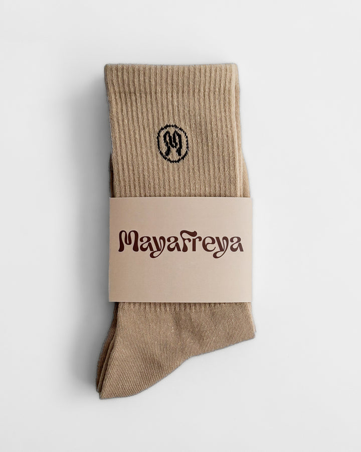 3-Pakk - Zoe Beige Socks