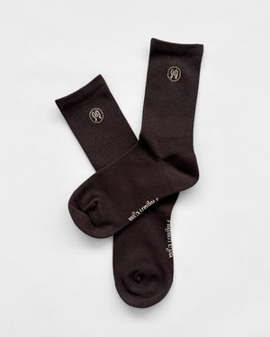 Zoe Mocha Brown Socks